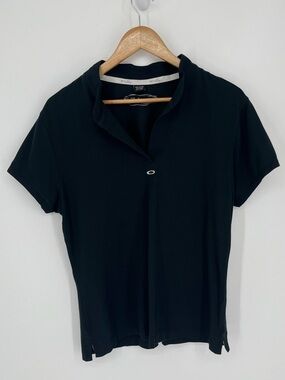 Oakley Black Short Sleeve Polo Shirt Women’s Size XL